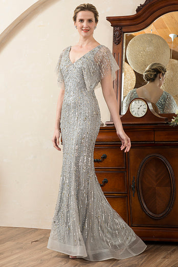 Beading Mermaid Mother of the Bride Dress