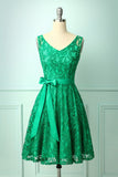 Green Lace Bridesmaid Dress