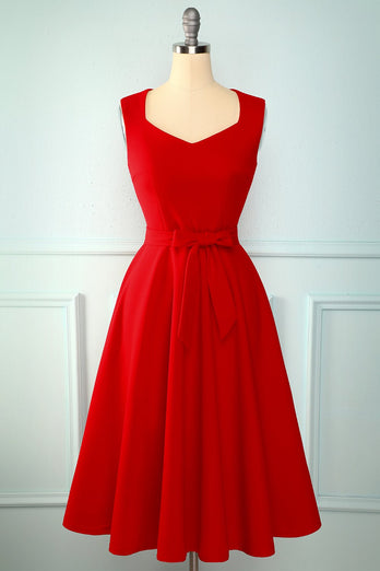 Red Sash Homecoming Dress