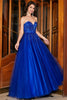 Load image into Gallery viewer, A-Line Sweetheart Royal Blue Formal Dress with Beading