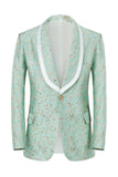 Champagne Shawl Lapel One Button Jacquard Men's Formal Suits