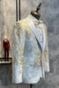 Load image into Gallery viewer, Champagne Peak Lapel Jacquard Men&#39;s Formal Blazer