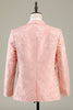 Load image into Gallery viewer, Light Pink Jacquard 2-Piece Shawl Lapel One Button Formal Suits