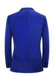 Royal Blue 3-Piece Shawl Lapel One Button Formal Suits