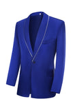 Royal Blue 3-Piece Shawl Lapel One Button Formal Suits