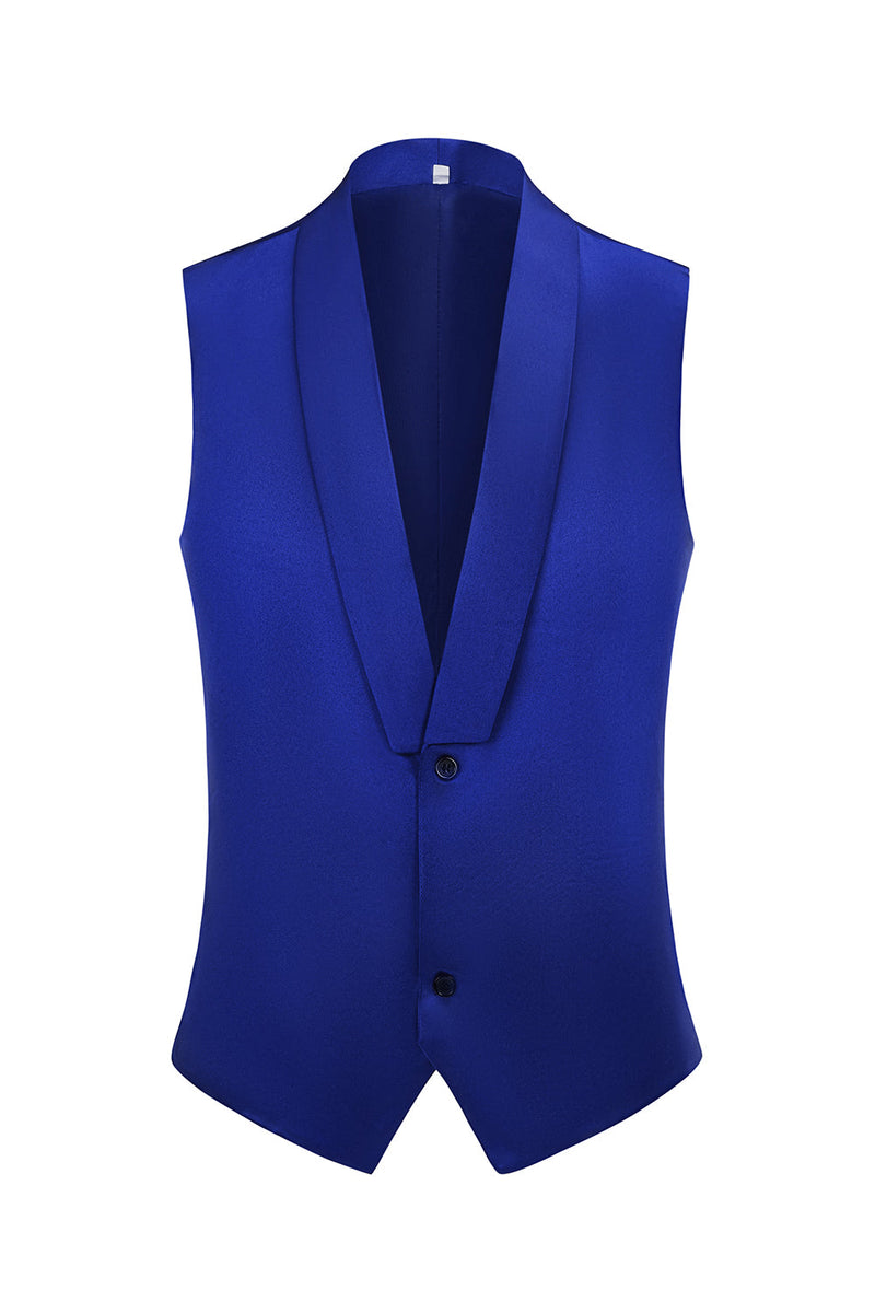 Load image into Gallery viewer, Royal Blue 3-Piece Shawl Lapel One Button Formal Suits