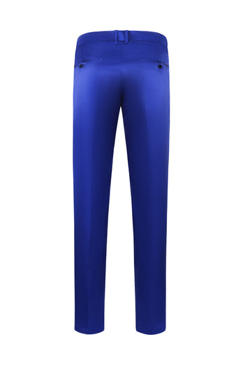 Royal Blue 3-Piece Shawl Lapel One Button Formal Suits