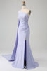 Load image into Gallery viewer, Mermaid Lilac One Shoulder Long Formal Dress with Slit