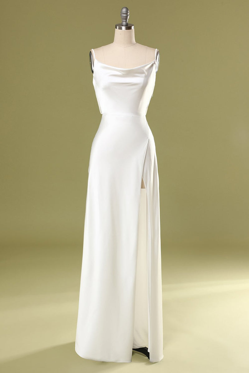 Load image into Gallery viewer, Mermaid White Long Prom Dress