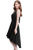 High Low Halter Black Vintage Dress