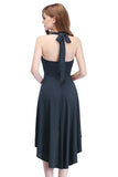 High Low Halter Black Vintage Dress