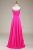 Load image into Gallery viewer, Hot Pink Spaghetti Straps A-Line Long Formal Dress