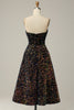 Load image into Gallery viewer, A Line Sweetheart Black Sequins Midi Formal Dress