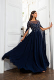 Gorgeous A Line Dark Grey Mother of the Bride Dress with Appliques