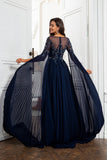 Gorgeous A Line Dark Grey Mother of the Bride Dress with Appliques