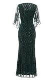 Dark Green Sequin Mother Of Bride Dress