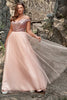 Load image into Gallery viewer, A Line Off the Shoulder Blush Plus Size Formal Dress