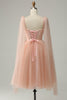 Load image into Gallery viewer, A Line Blush Sweetheart Midi Formal Dress