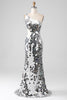 Load image into Gallery viewer, Silver Mirror Sequins One Shoulder Formal Dress with Hollow-out