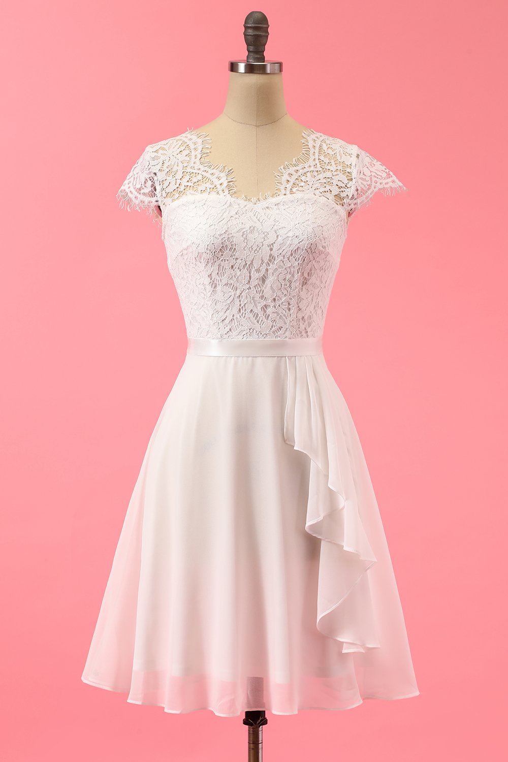 Formal Lace Ruffle Dress