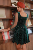 Flash Sale Velvet Cocktail Party Dress (1 pc - Random Style & Color)
