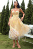 Load image into Gallery viewer, Champagne Long Formal Dress with Embroidery