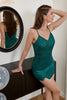 Load image into Gallery viewer, Lace-Up Back Sequin Green Fitted Short Formal Dress