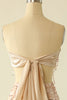 Load image into Gallery viewer, Two Piece Sequins Strapless Pink Short Formal Dress