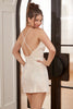 Load image into Gallery viewer, Spaghetti Straps Ivory Sequined Short Formal Dress