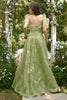 Load image into Gallery viewer, Light Green A-Line Long Formal Dress With Embroidery