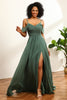 Load image into Gallery viewer, Eucalyptus Ruched Lace-Up Back Long Chiffon Bridesmaid Dress