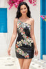 Load image into Gallery viewer, Bodycon One Shoulder Black Sequin Beading Short Formal Dress
