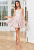 Load image into Gallery viewer, Stylish A Line Sage Printed Short Formal Dress