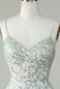 Load image into Gallery viewer, Dusty Sage Spaghetti Straps Short Formal Dress With Criss Cross Back