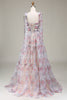 Load image into Gallery viewer, A-Line Tulle Flower Printed Formal Dress