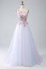 Load image into Gallery viewer, A-Line One Shoulder Pink Formal Dress with Appliques