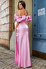 Load image into Gallery viewer, Stylish Mermaid Off the Shoulder Pink Long Formal Dress with Silt