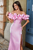 Load image into Gallery viewer, Stylish Mermaid Off the Shoulder Pink Long Formal Dress with Silt