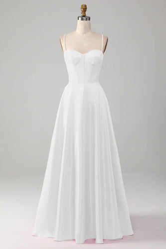 Simple White Corset Little White Dress