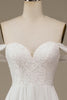 Load image into Gallery viewer, Ivory Boho Chiffon Asymmetrical Wedding Dress with Lace