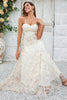 Load image into Gallery viewer, Gorgeous A Line Sweetheart Champagne Flower Long Bridesmaid Dress