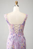 Load image into Gallery viewer, Mauve Off The Shoulder Long Embroidered Mermaid Formal Dress Slit