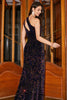 Load image into Gallery viewer, Sparkly Mermaid One Shoulder Black Sequins Long Formal Dress with Slit
