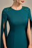 Load image into Gallery viewer, Glitter Dark Green Mermaid Round Neck Mother of the Bride Dress