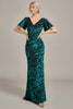 Load image into Gallery viewer, Velvet Peacock Mother of the Bride Dress