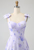 Load image into Gallery viewer, Lilac Corset Floral A-Line Long Formal Dress