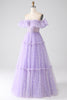 Load image into Gallery viewer, Off The Shoulder Lilac Corset Formal Dress