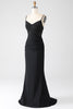 Load image into Gallery viewer, Mermaid Black Beaded Formal Dress with Ruffles