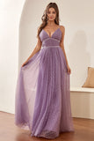 A Line Spaghetti Straps Bridesmaid Dress with Ruffles