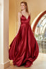 Load image into Gallery viewer, Burgundy Spaghetti Straps Simple Formal Dress